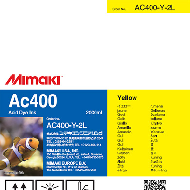 Encre Mimaki à colorant Acide Ac400 – 2L Yellow