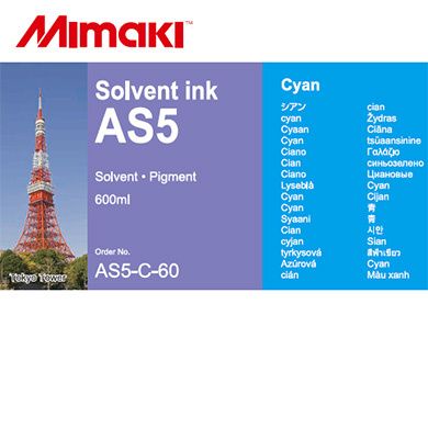 Encre Mimaki  AS5 Solvant Cyan  600ml